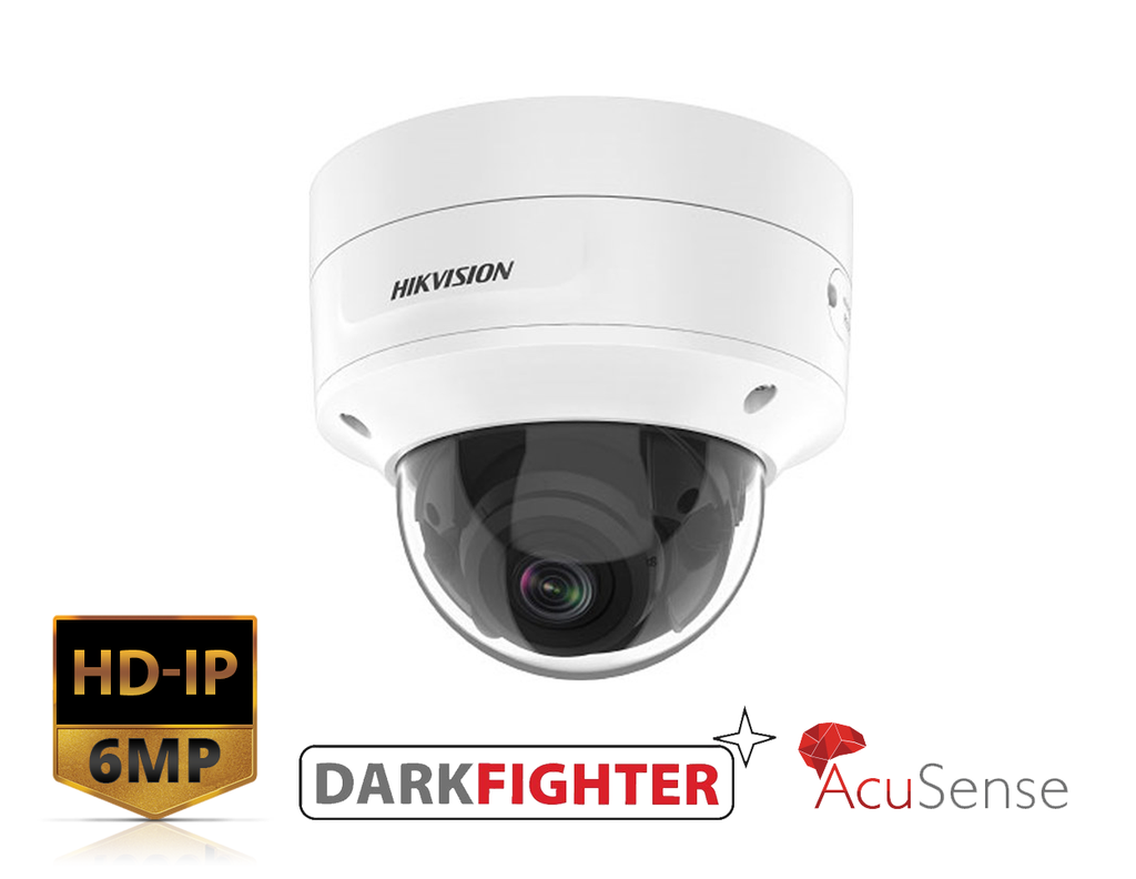 DS-2CD2766G2-IZS(2.8-12MM) - Hikvision 6MP AcuSense Powered-by-DarkFighter Motorized Varifocal Dome Network Camera