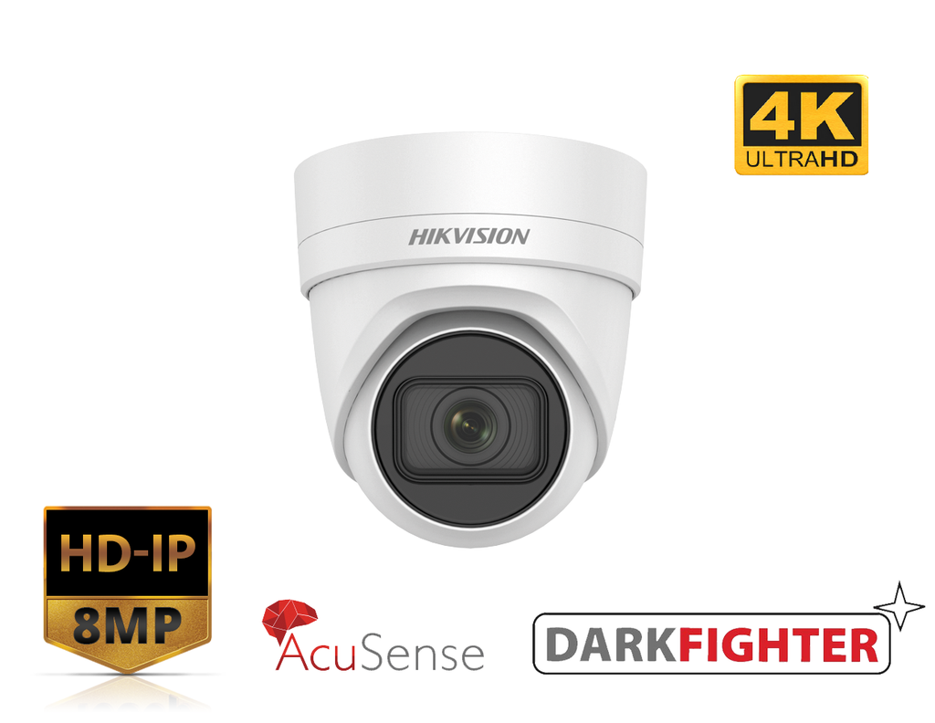 DS-2CD2H86G2-IZS - Hikvision 8MP AcuSense EXIR Motorised Varifocal Turret Network Camera