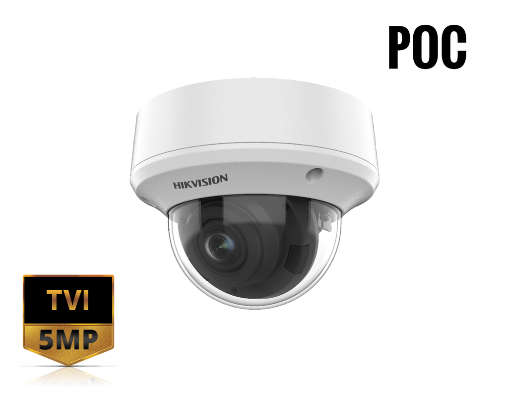 DS-2CE5AH0T-VPIT3ZE - Hikvision 5 MP Vandal PoC Motorized Varifocal Dome Camera
