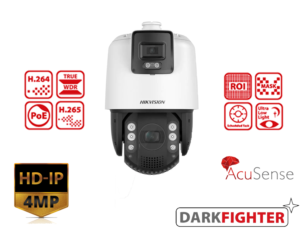 DS-2SE7C432MW-AEB(14F1)(P3) - Hikvision TandemVu 7-inch 4 MP 32X Colorful & IR Network Speed Dome