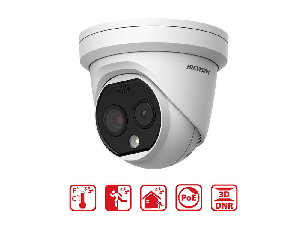 DS-2TD1217-3/QA - Hikvision Thermal & Optical Bi-Spectrum IP Turret, 3.1mm