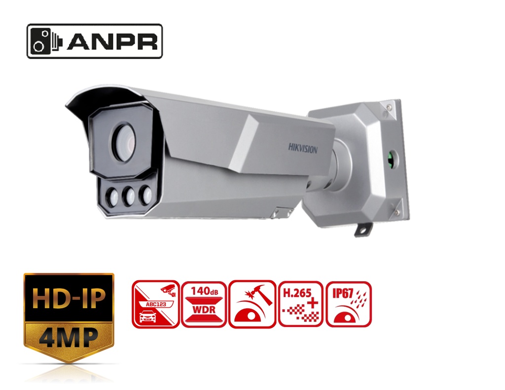 IDS-TCM403-BI/0832 - Hikvision 4 MP High Performance IR ANPR Bullet Camera