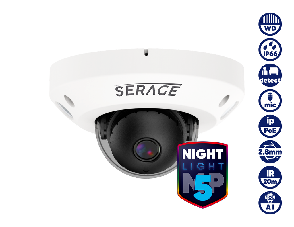 SRDN5FSMAI - Serage 5MP IP Mini Flat Dome