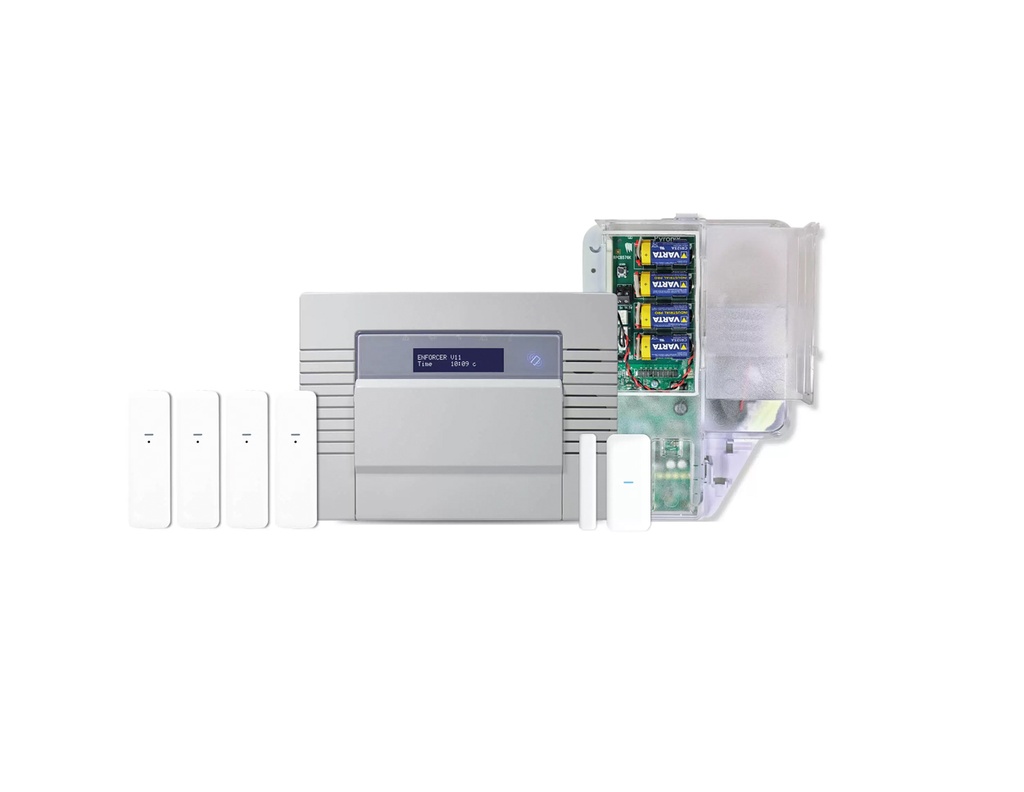 Pyronix PY-ENF/KIT6-UK - 1xEnforcerV11 panel with built-in DIGI-WIFI, 4xNANO/SHOCK-WE, 1xMCNANO-WE, 1xDELTA/MOD-WE