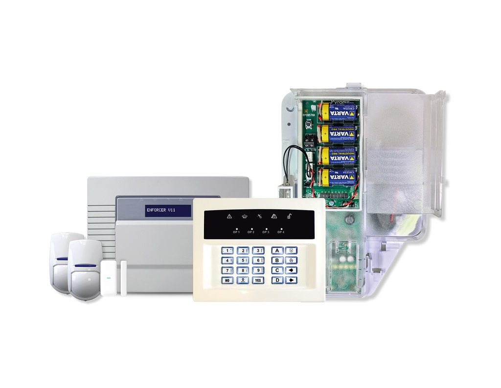 Pyronix ENF-RKP/KIT1-UK - 1xEnforcerV11 with built-in DIGI-WIFI, 2xKX10DP-WE, 1xLED/RKP-WE, 1xMCNANO-WE, 1xDELTAMOD-WE