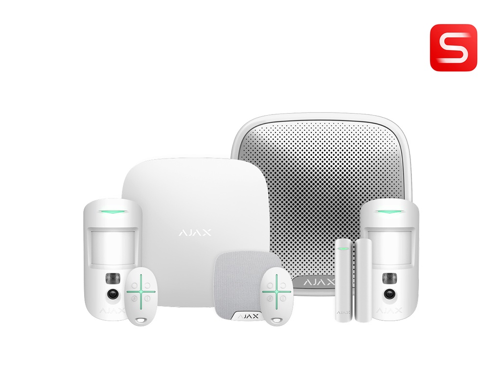 Ajax Kit 6 S - 2xMotionCam, 1xDoorProtect, 2xSpaceControl, 1xStreetSiren, 1xHomeSiren