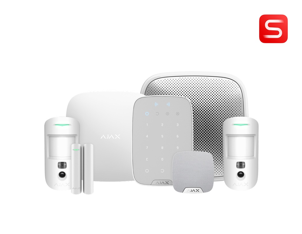 Ajax Kit 9 S - 2xMotionCam, 1xHub2, 1xDoorProtect, 1xKeyPadPlus, 1xStreetSiren, 1xHomeSiren