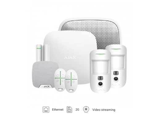 AJAX Kit 1 Hub2 Plus MC House with Keyfobs