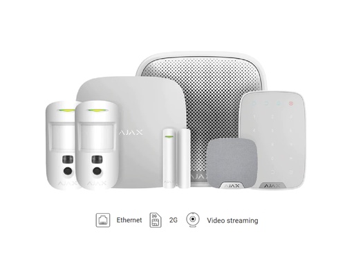 AJAX Kit 3 Hub2 Plus MC House with KeyPad