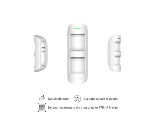 [22959.33.WH1] 22959.33.WH1 - Ajax White MotionProtect Outdoor Sensor