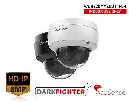 DS-2CD2186G2-I(SU) - Hikvision 8MP AcuSense Powered-by-Darkfighter Fixed Dome Network Camera