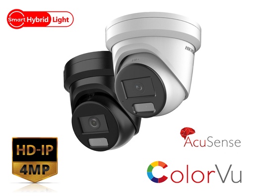 Hikvision 4 MP Smart Hybrid Light with ColorVu Fixed Turret Network Camera