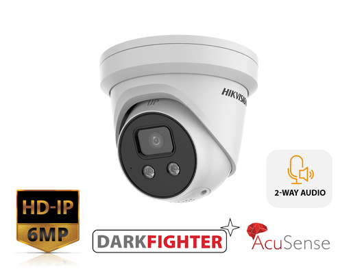 [DS-2CD2366G2-ISU/SL(2.8mm)] DS-2CD2366G2-ISU/SL(2.8mm) - Hikvison 6 MP Strobe Light and Audible Warning Fixed Turret Network Camera