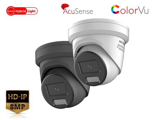 DS-2CD2387G2H-LISU/SL - Hikvision 8 MP Smart Hybrid Light with ColorVu Fixed Turret Network Camera