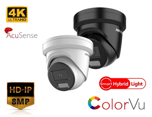 DS-2CD2387G2H-LIU - Hikvision 8 MP Smart Hybrid Light with ColorVu Fixed Turret Network Camera