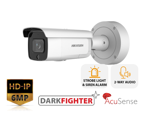 [DS-2CD2666G2-IZSU/SL(2.8-12MM)] DS-2CD2666G2-IZSU/SL(2.8-12MM) - Hikvision 6MP Strobe Light and Audible Warning Motorized Varifocal Bullet Network Camera