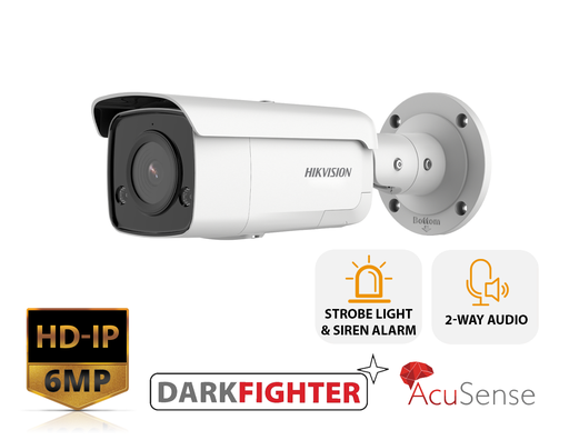 [DS-2CD2T66G2-ISU/SL(2.8MM)] DS-2CD2T66G2-ISU/SL(2.8MM) - Hikvision 6MP Strobe Light and Audible Warning Fixed Bullet Network Camera