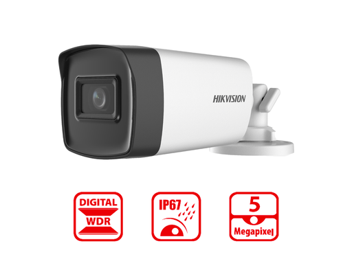 [DS-2CE17H0T-IT3E(2.8mm)] DS-2CE17H0T-IT3E(2.8mm) - Hikvision 5 MP PoC Fixed Bullet Camera