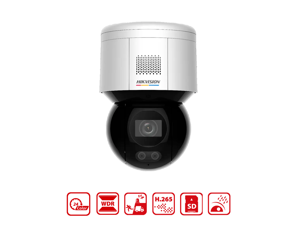 [DS-2DE3A400BW-DE(T5)] DS-2DE3A400BW-DE(T5) - Hikvision 3-inch 4 MP ColorVu Mini PT Dome Network Camera