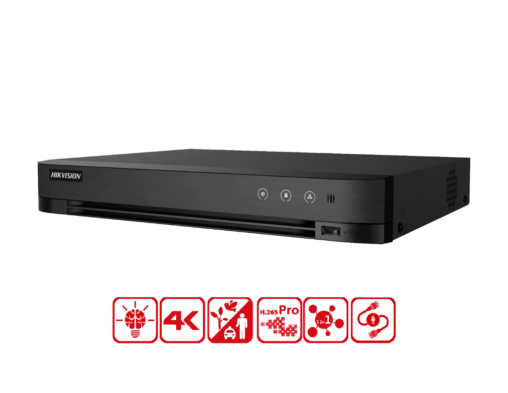 iDS-7204HTHI-M1/XT - Hikvision 4-ch 4K 1U H.265 AcuSense DVR