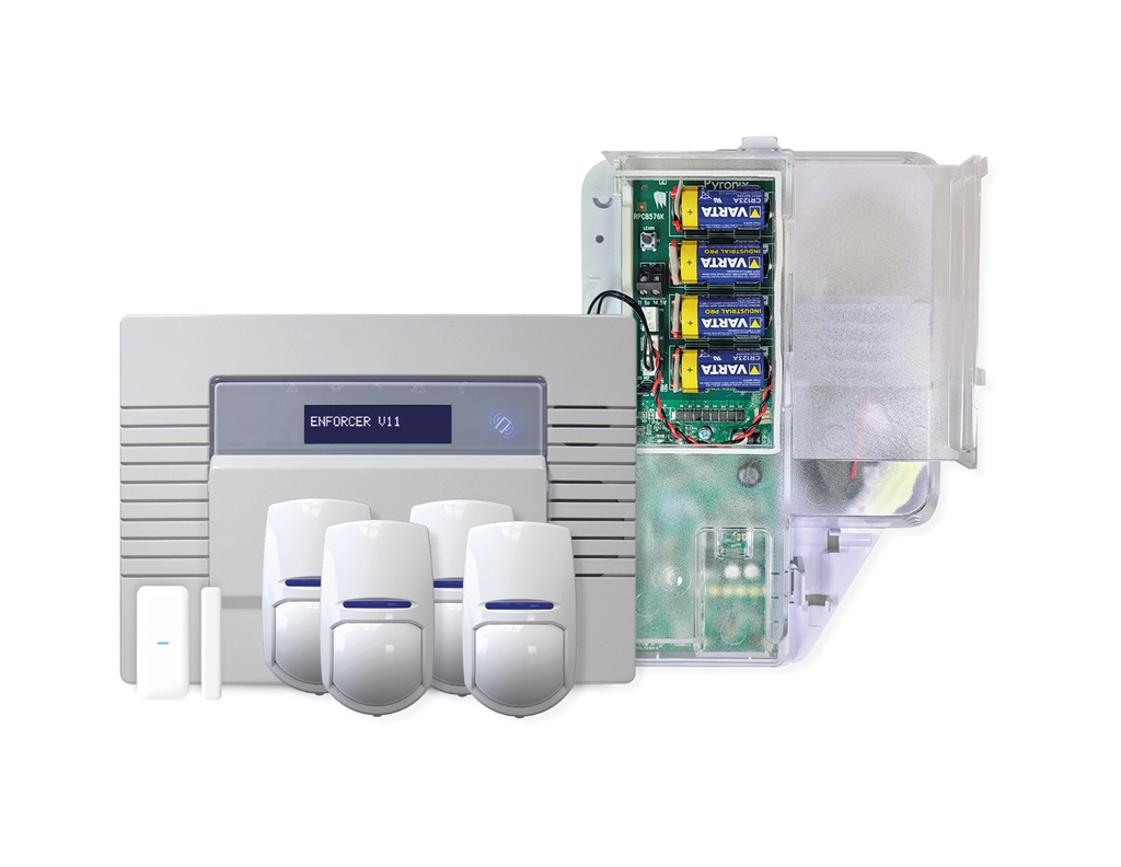 [PY-ENF/KIT3-UK] Pyronix PY-ENF/KIT3-UK - 1xEnforcerV11 Panel with built-in Keypad, 4xKX10DP-WE, 1xMCNANO-WE, 1xDeltabell-WE module, 1xDIGI-WiFi on PCB