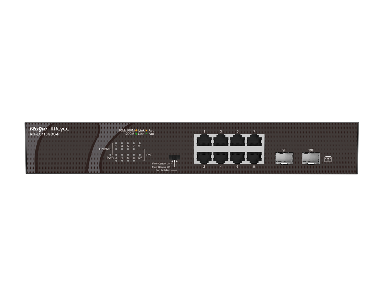 RG-ES110GDS-P Ruijie 10-Port Gigabit Unmanaged PoE Switch