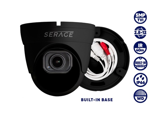 [SRDT5VFB] SRDT5VFB - SERAGE 5MP TVI 2.8-12mm Motorised Vari-Focal Dome