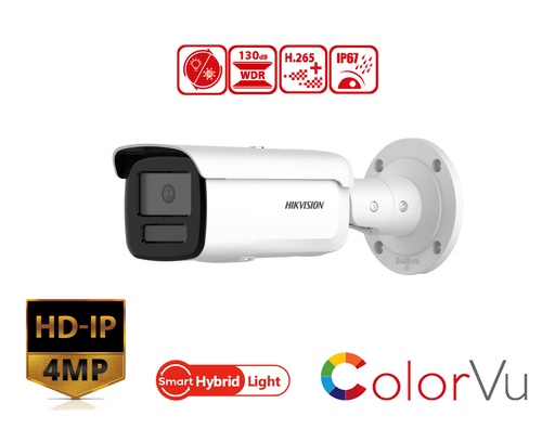 [DS-2CD2T47G2H-LI(2.8MM)] DS-2CD2T47G2H-LI(2.8MM) - Hikvision 4 MP Smart Hybrid Light with ColorVu Fixed Bullet Network Camera