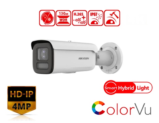[DS-2CD2647G2HT-LIZS] DS-2CD2647G2HT-LIZS - Hikvision 4 MP Smart Hybrid Light with ColorVu Motorized Varifocal Bullet Network Camera