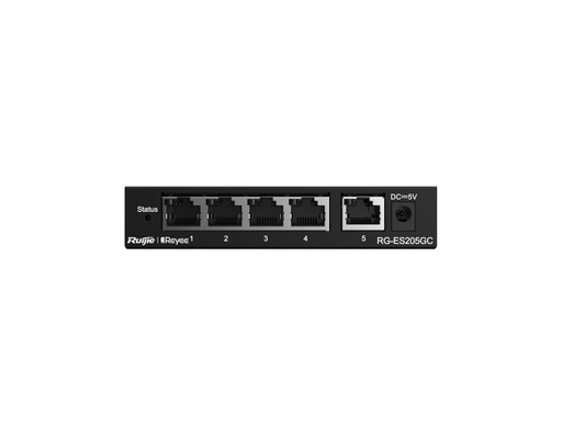 [RG-ES205GC] RG-ES205GC - Ruijie 5-Port Gigabit Smart Cloud Managed Non-PoE Switch