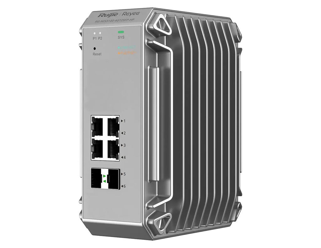 [RG-NIS3100-4GT2SFP-HP] RG-NIS3100-4GT2SFP-HP - Ruijie True Industrial-Grade Switch Specially Designed for Harsh Environments