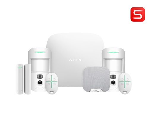 Ajax Kit 8 S - 2xMotionCam, 1xHub2, 1xDoorProtect, 2xSpaceControl, 1xHomeSiren