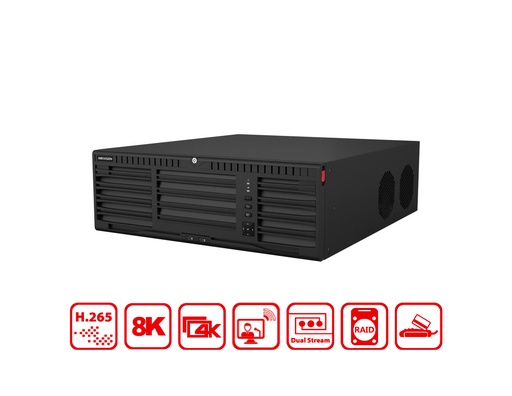 DS-9664NI-M16 - Hikvision 64-ch 3U 4K NVR