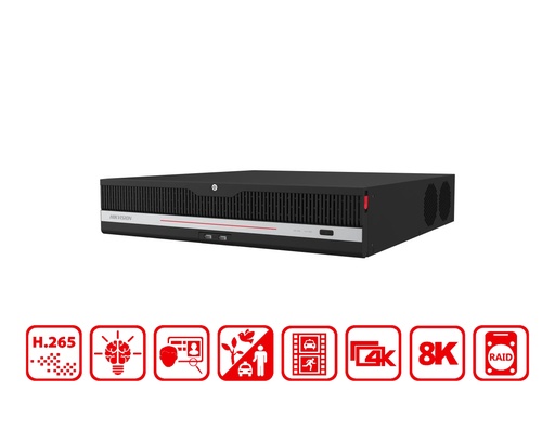 [IDS-9664NXI-M8/X] IDS-9664NXI-M8/X - Hikvision 64-ch 2U 8K DeepinMind NVR