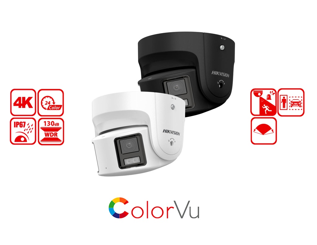 DS-2CD2387G2P-LSU/SL(4MM)(C) - Hikvision 8 MP Panoramic ColorVu Fixed Turret Network Camera
