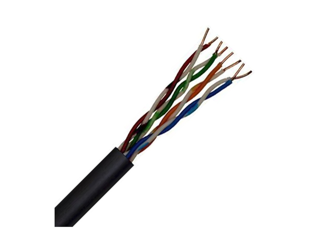 [SFX/C6-UTP-PE-BLK-305] SFX/C6-UTP-PE-BLK-305 - Securi-Flex Data Cable Category 6 4 Pairs UTP PE - Black 305m