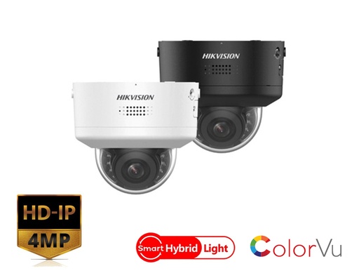 DS-2CD2747G2H-LIPTRZS - Hikvision 4 MP Smart Hybrid Light with ColorVu Motorized PTRZ Varifocal Dome Network Camera