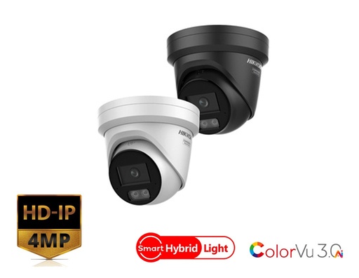 DS-2CD2347G3-LI(2U)Y - Hikvision 4 MP Smart Hybrid Light with ColorVu Fixed Turret Network Camera