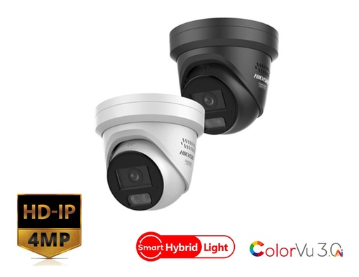 DS-2CD2347G3-LIS2UY/S(L)(RB) - Hikvision 4 MP Smart Hybrid Light with ColorVu Fixed Turret Network Camera