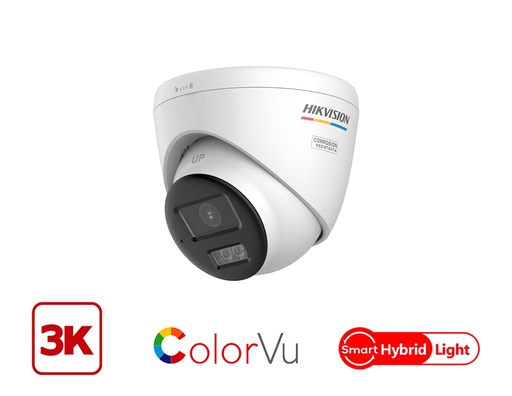 [DS-2CE72KF3T-LSYE(2.8MM)] DS-2CE72KF3T-LSYE(2.8MM) - Hikvision 3K Smart Hybrid Light ColorVu Fixed Turret Camera