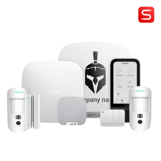 Ajax Kit 26 S - 1xHub2(2G), 2xMotionCamS(PhOD), 1xDoorProtectS, 1xKeyPadTouchScreen, 1xStreetSirenSDoubleDeck, 1xHomeSirenS