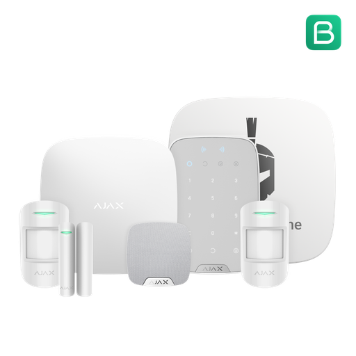 Ajax Kit 4 - 2xMotionProtectU, 1xHub2, 1xDoorProtectU, 1xKeyPad Plus, 1x HomeSirenU, 1xStreetSiren DoubleDeck