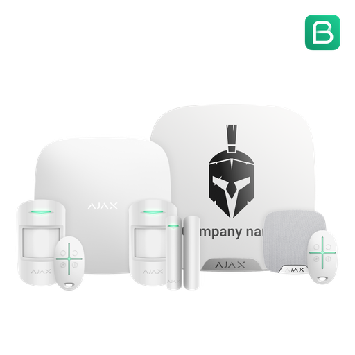 Ajax Kit 7 - 2xMotionProtectU, 1xHub4G, 1xDoorProtectU, 2xSpaceControl, 1xHomeSirenU, 1xStreetSirenDoubleDeck