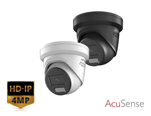 DS-2CD2346G2H-IS2U/S(L)(RB) - Hikvision 4MP AcuSense Strobe Light and Audible Warning Fixed Turret Network Camera