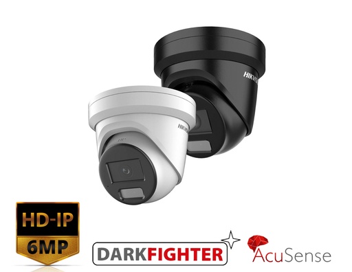 DS-2CD2366G2H-I(U) - Hikvision 6 MP Powered by Darkfighter Fixed Turret Network Camera