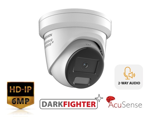 [DS-2CD2366G2H-IS2U/SL(2.8mm)] DS-2CD2366G2H-IS2U/SL(2.8mm) - 6MP AcuSense Strobe Light and Audible Warning Fixed Turret Network Camera