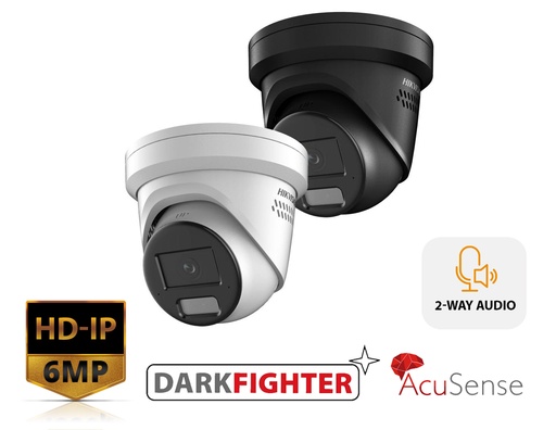 DS-2CD2366G2H-IS2U/S(L) - 6MP AcuSense Strobe Light and Audible Warning Fixed Turret Network Camera