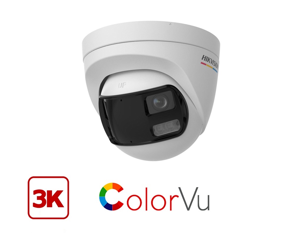 [DS-2CE72KF3TP-DLS] DS-2CE72KF3TP-DLS - Hikvision 3K ColorVu Dual-Lens Fixed Turret Camera