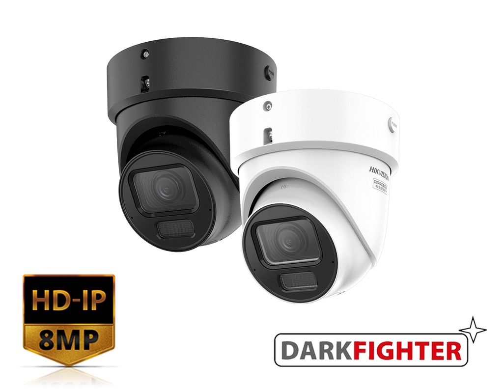 DS-2CD2H86G2H-IZSY - Hikvision 8MP Powered by Darkfighter Motorized Varifocal Turret Network Camera